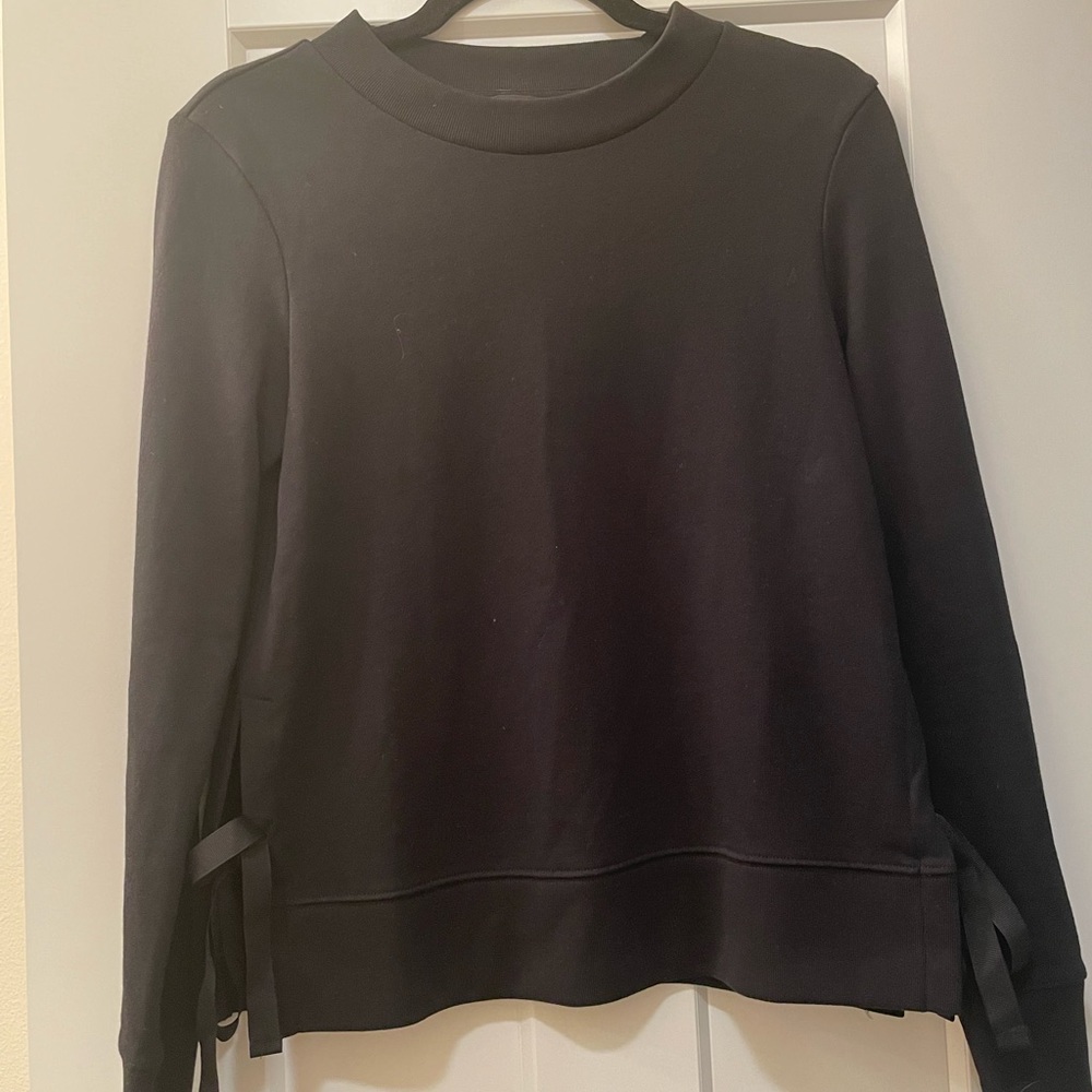 Banana Republic sweatshirt side slit with ties - size XS -color black